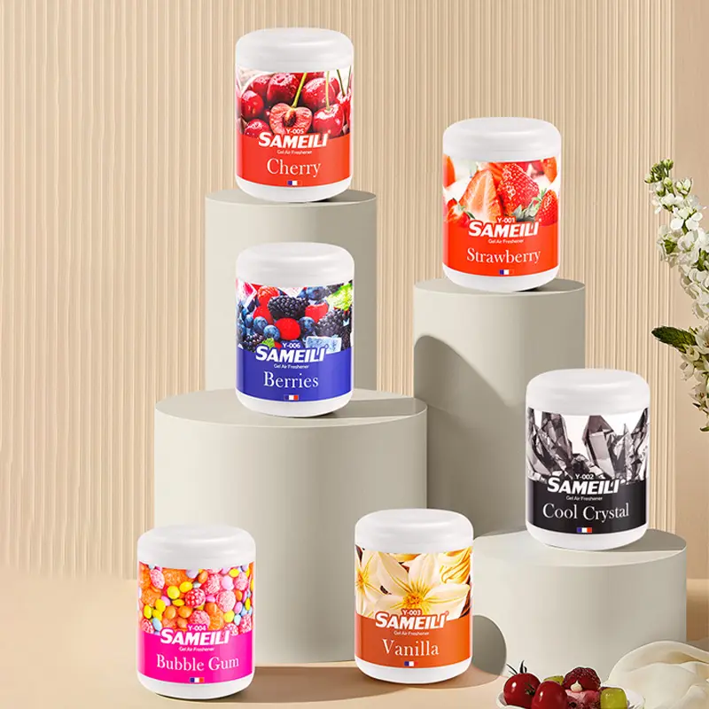 Home Fragrance Gel - 高級車用装飾カップホルダー 長持ちするローズの香り ホーム&オフィス芳香剤 固体紙ジェルタイプ 臭い除去