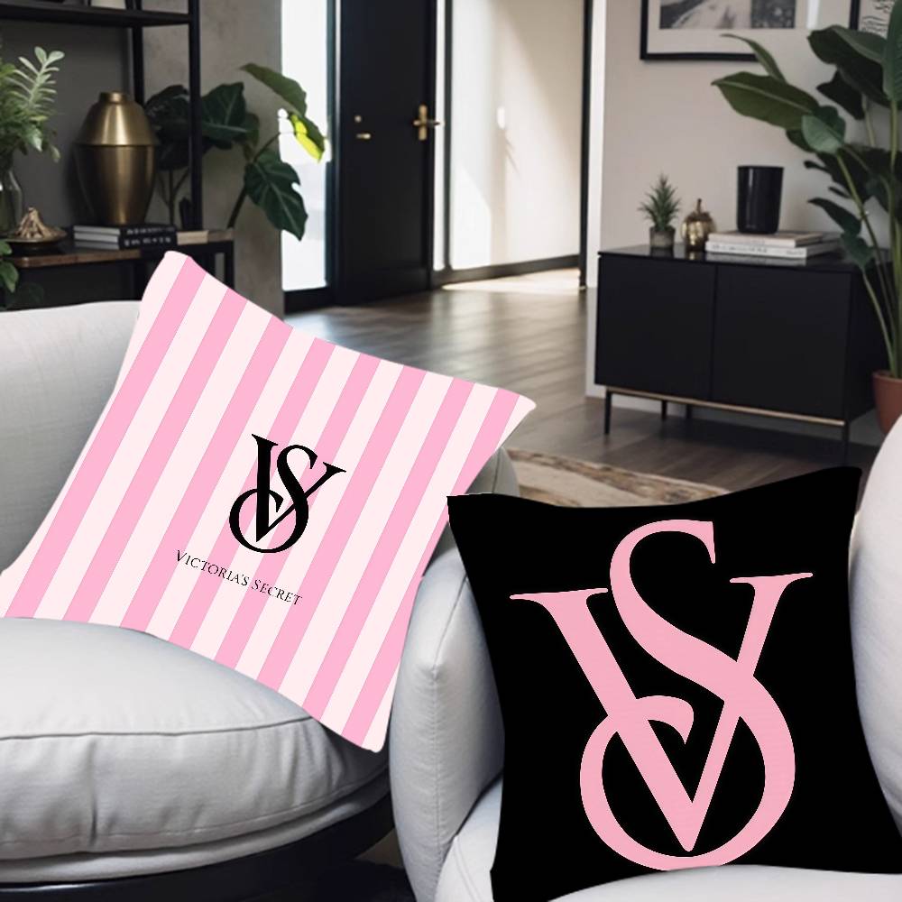 Home Fragrance Victoria Secret - ピンクのクッションカバー装飾枕ソファホームデコレーションケース枕カバーファッション S-victorias S-secretS