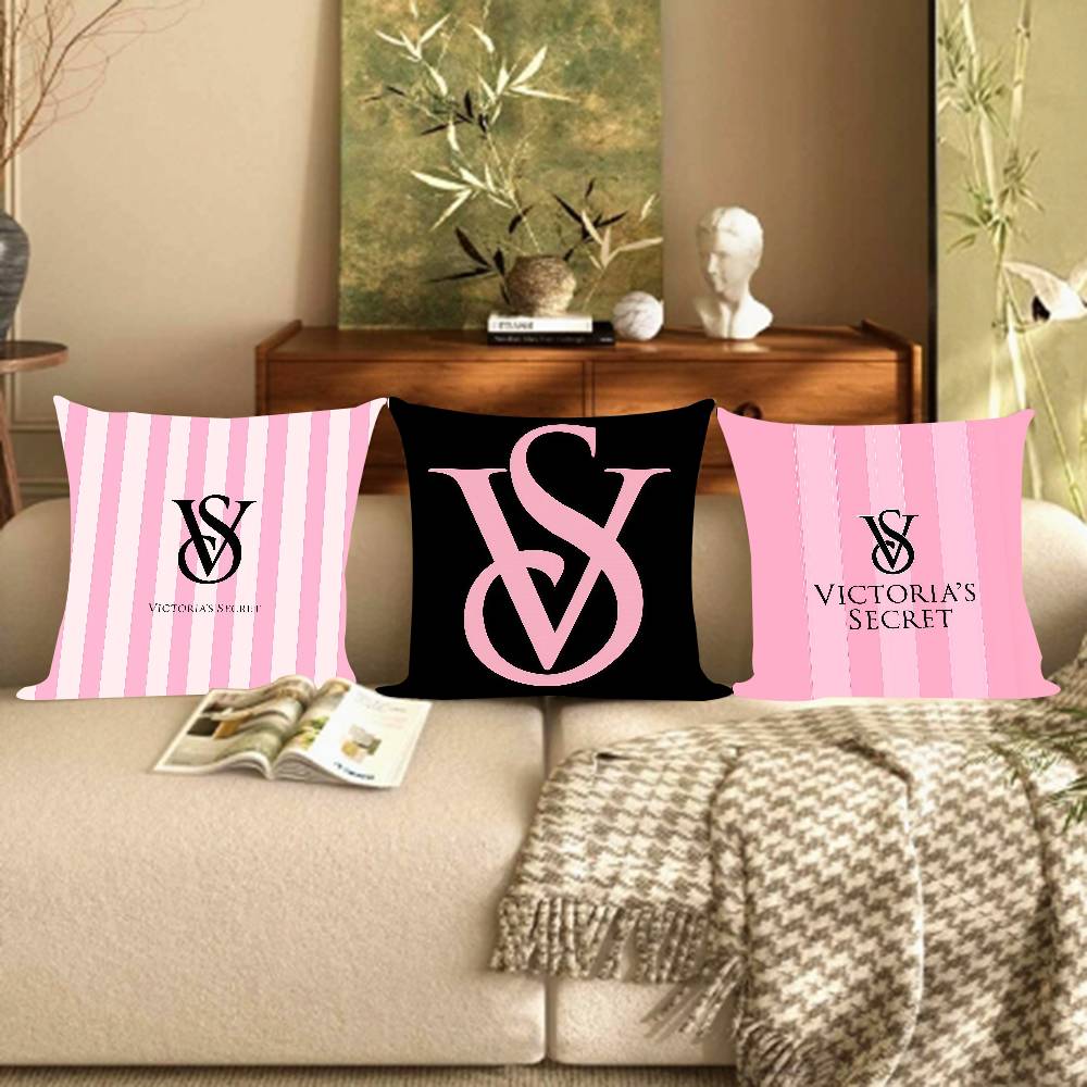 Home Fragrance Victoria Secret - 45*45 センチメートルクッションカバー枕カバー装飾枕カバーホーム枕カバーソファ枕ファッション S-victorias S-secretS ピンク