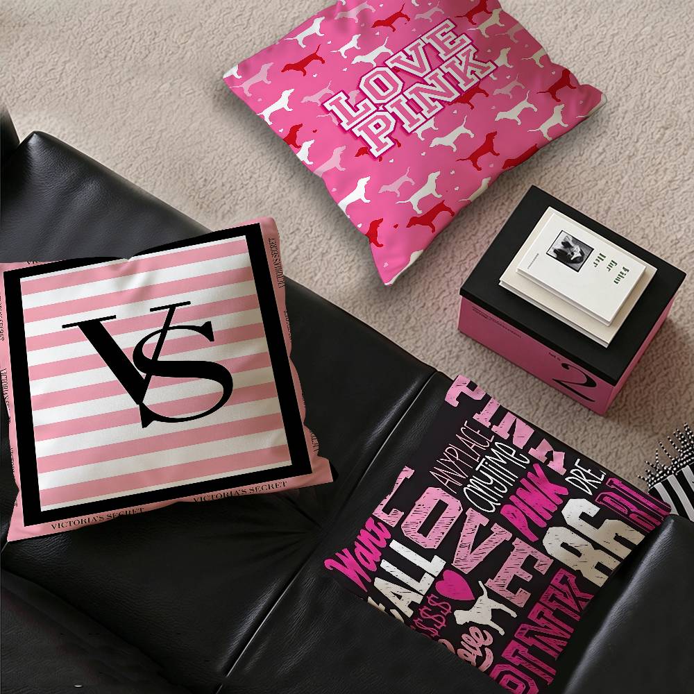 Home Fragrance Victoria Secret - クラシックロゴ V-VictoriaS S-Secret 枕クッションカバー枕カバーリビングルームソファ家の装飾カスタマイズ