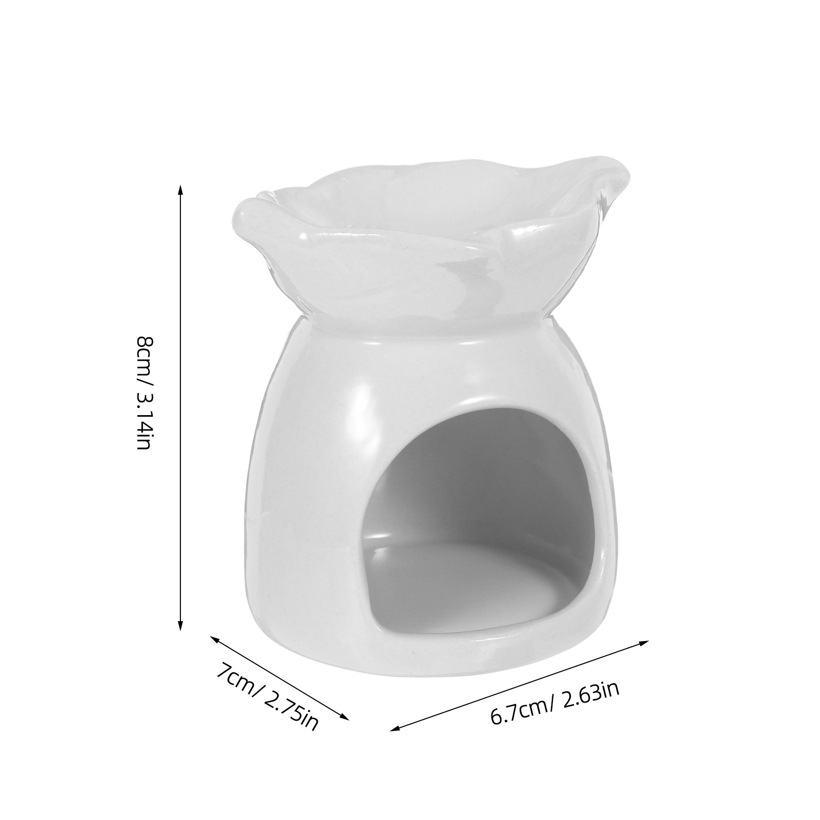 セラミックホルダー エレガントな葉型ティーライトオイルバーナ - Home Fragrance Oil のレビューと価格