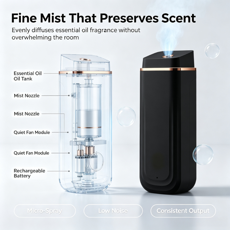 エッセンシャルオイルフレグランススプレーヤー 充電式 静音  - Home Fragrance Hotel Collection のレビューと価格